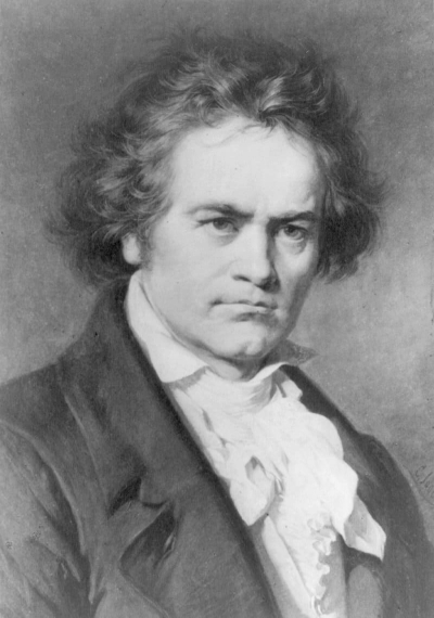 Ludwig van Beethoven. Reproducción fotográfica del retrato pintado por Carl Jaeger (1833-1887). © Biblioteca del Congreso