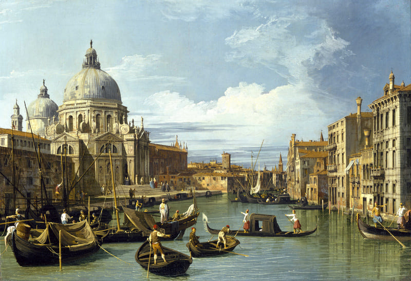 Entrada al Gran Canal de Venecia, de Canaletto (1730)