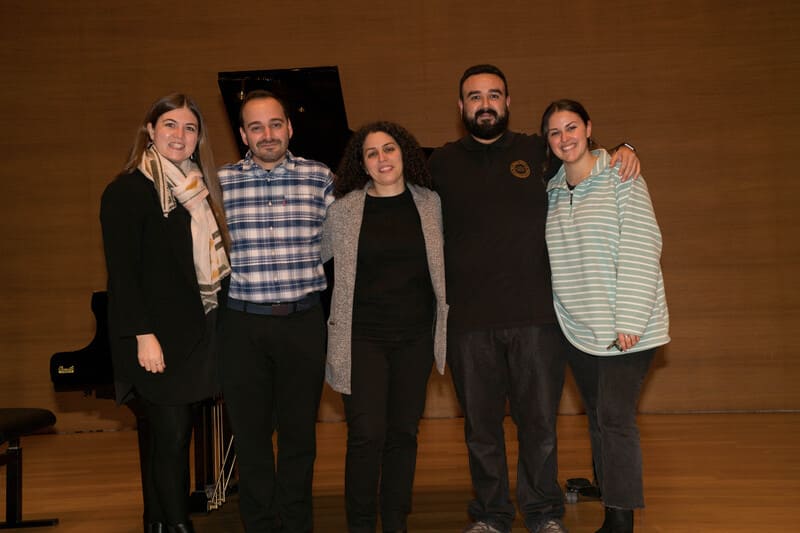El equipo del Intercentros Melómano 2021: Beatriz Amorós, Pedro Téllez, Susana Castro, Fran Sánchez y Bárbara Bussons